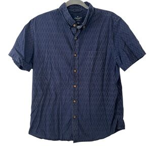 Navy Blue Button Down Top American Eagle Outfitters Collared Shirt Men’s Medium!